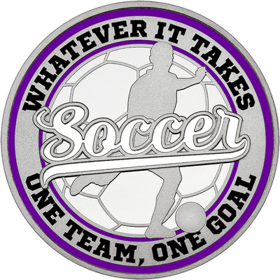 White "Soccer" with Purple Outer Circular Borders